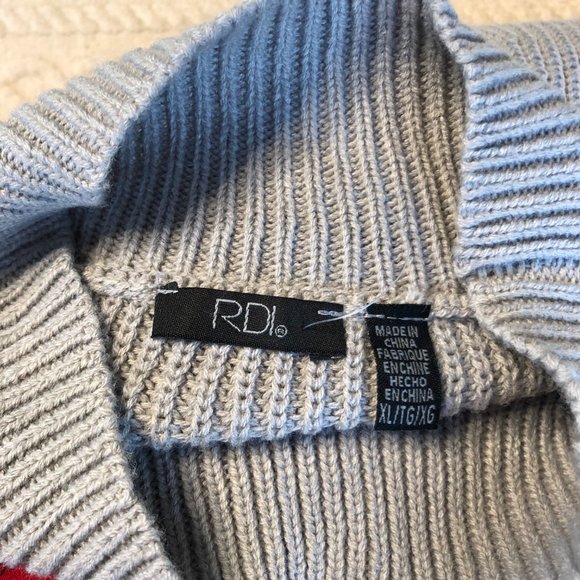 RDI Womens Mock Neck Kangaroo Pocket Tunic Sweater Size XL Pointelle Nordstrom - Picture 4 of 8